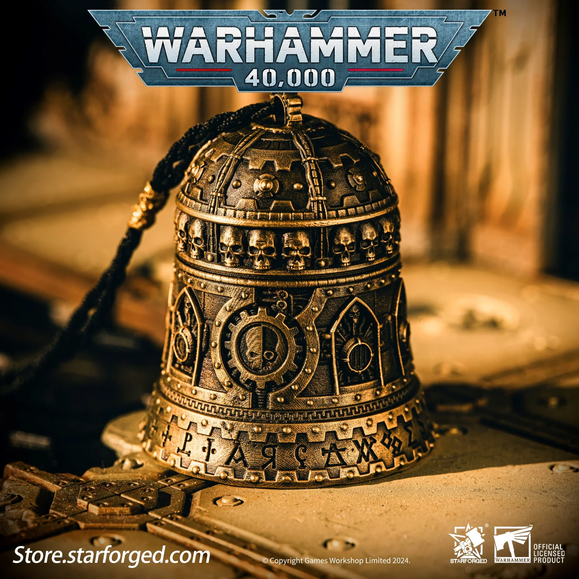 Starforged Warhammer 40K DominationBell of Ominissah Adeptus Mechanicus Copper Pendant Other