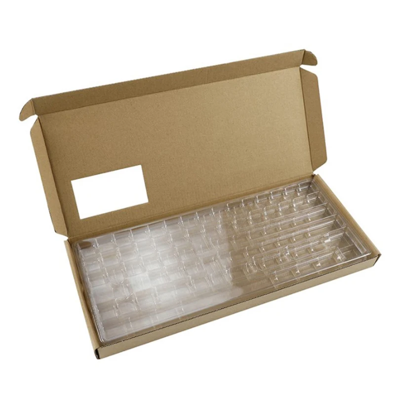 

Keycap Storage Box Dustproof Washable Clear Lid Compartment Keycaps Collection Keyboard Set Organizer Boxes 2 Layers