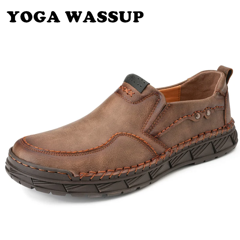 

YOGA WASSUP-Men's loafers, casual shoes, slip-on boat shoes, vintage style, driving shoes, sizes 38-48