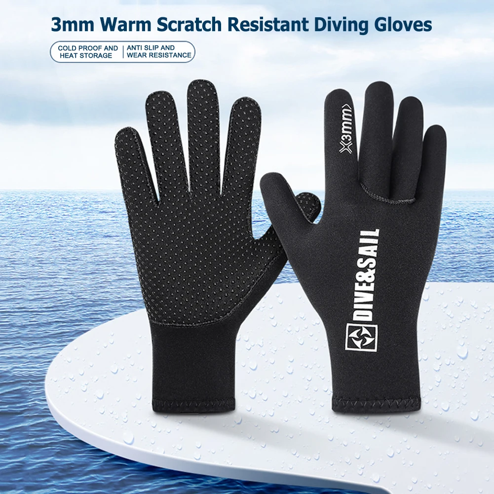 3mm Neoprene Diving Winter Heated Warm Gloves For Men Women Diver Wetsuit Snorkeling Canoeing Spearfish Underwater Hunting Glove