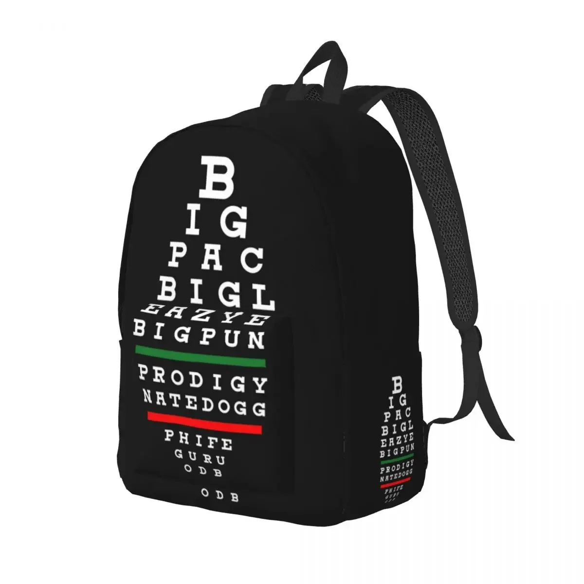 Eye Chart Canvas Backpack for Women Men School College Student Bookbag Fits 15 Inch Laptop Optical Optics Bags