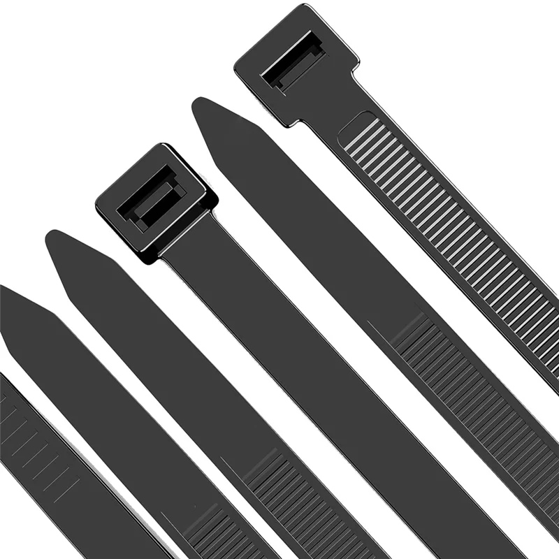 AT41100 Pacote de abraçadeiras para cabos resistentes de 12 polegadas, laços de fio de plástico fortes de 7,6 mm com resistência à tração de 70 kg, resistentes a UV