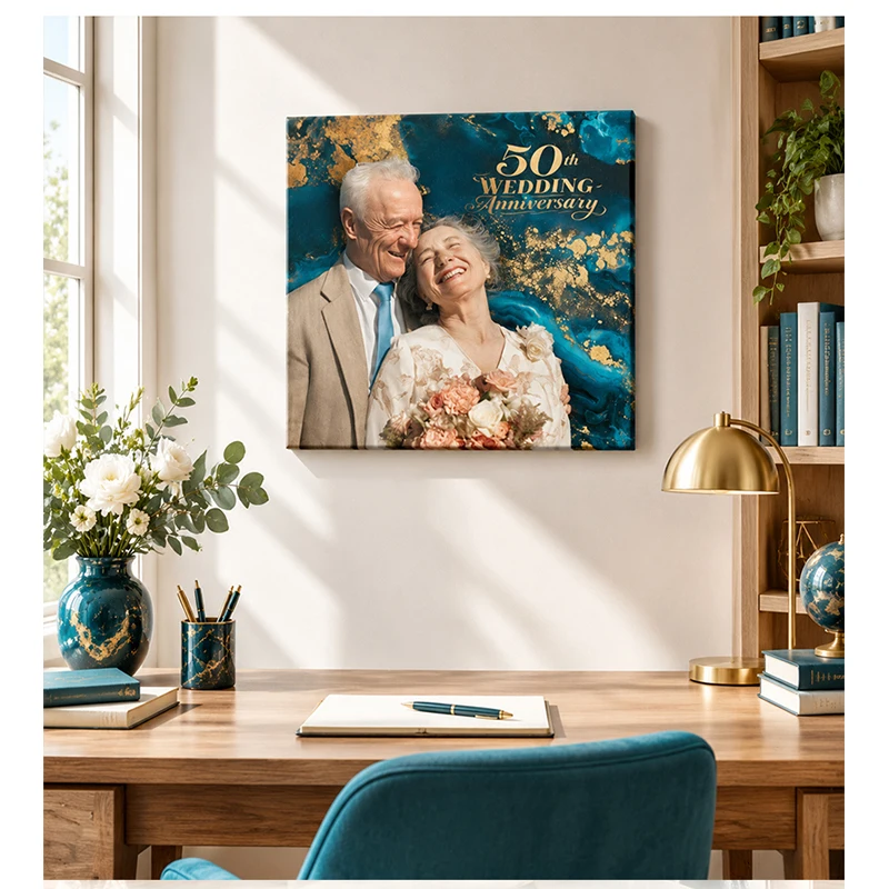 Crystal porcelain frameless decorative paintings, wedding photos, pet landscapes, customizable content, hanging paintings