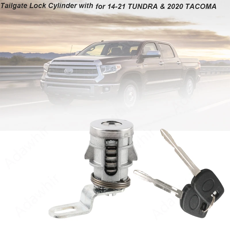 

Цилиндр замка задней двери с 2 ключами, подходит для Toyota Tundra Tacoma, комплект цилиндров замка задней двери багажника, замена 69055-0C030