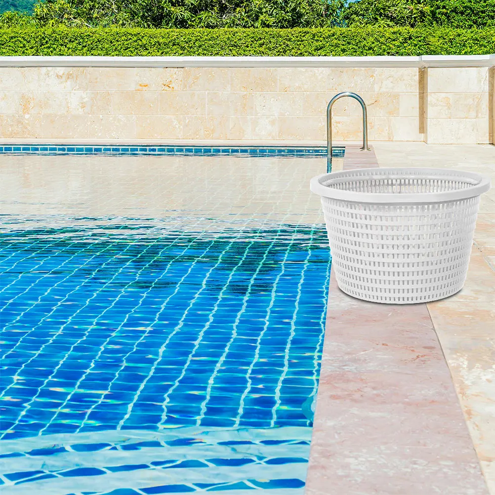 

2Pcs Compatible Pool Skimmer Baskets for 2 Series Large Capacity Efficient Filtration Swimming Pool Replacement Baskets