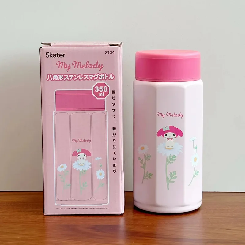 

Sanrio Octagonal Insulated Stainless Steel Direct-drinking Portable Cold and Hot Cup with Kuromi and Melody Characters