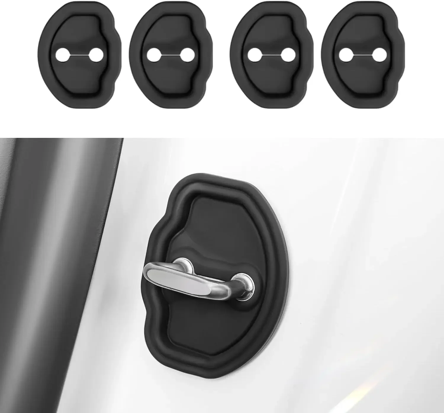 for Tesla Model Y Model 3 Car Door Lock Cover Protector Doors Stopper Guard Set Protection Latches Covers for Tesla