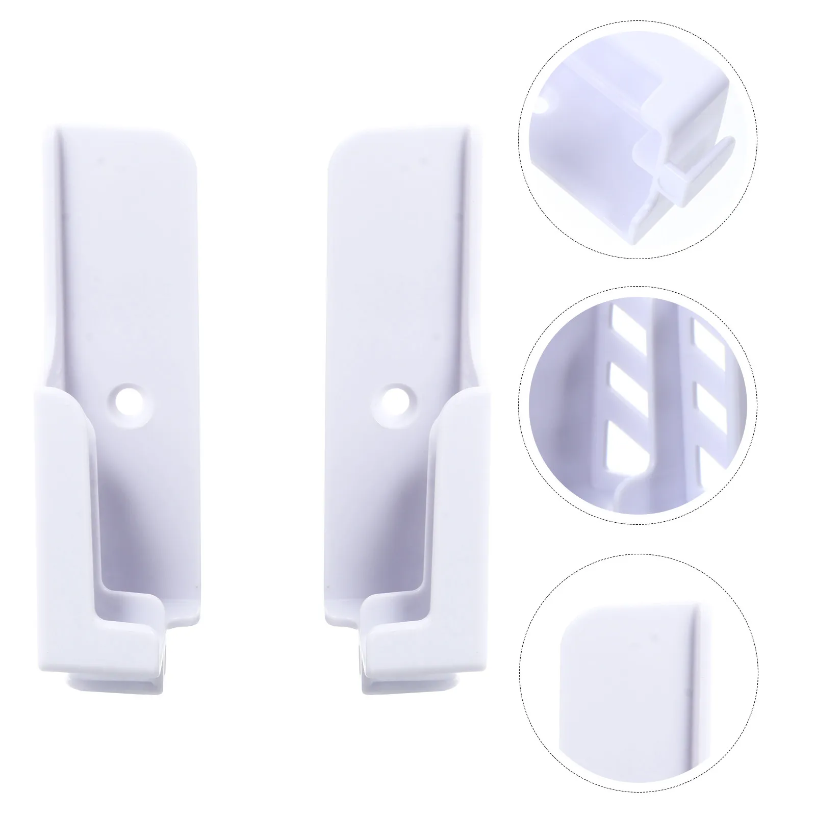 1Pair Wall Mounted Phone Tablet Bracket Adjustable Slot Design Nail-Free Phone Wall Mount Charging Stand for Home Office