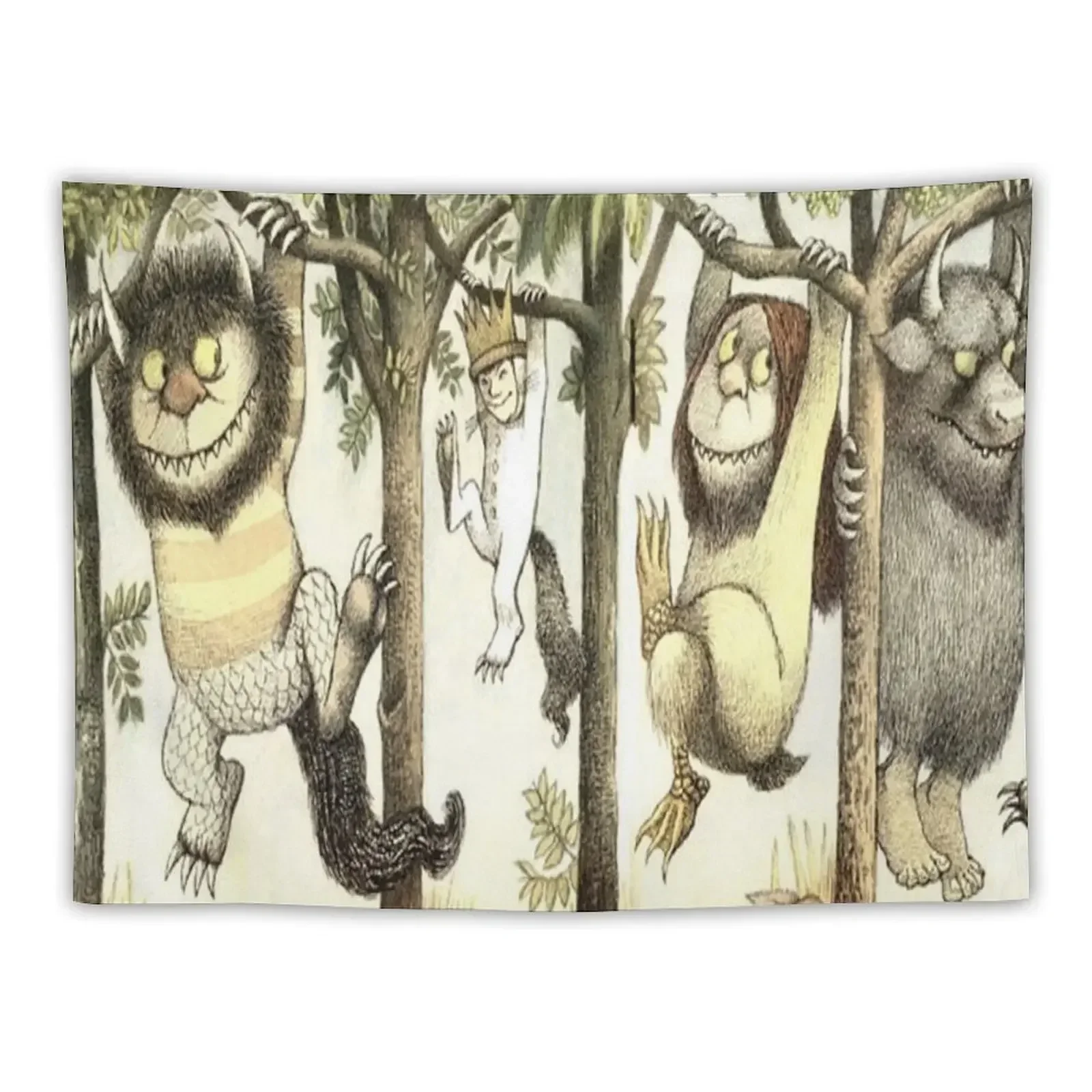 Wild Things Romp, Max Tapestry Room Decoration Korean Style Home Decoration Accessories Home Decorating Tapestry