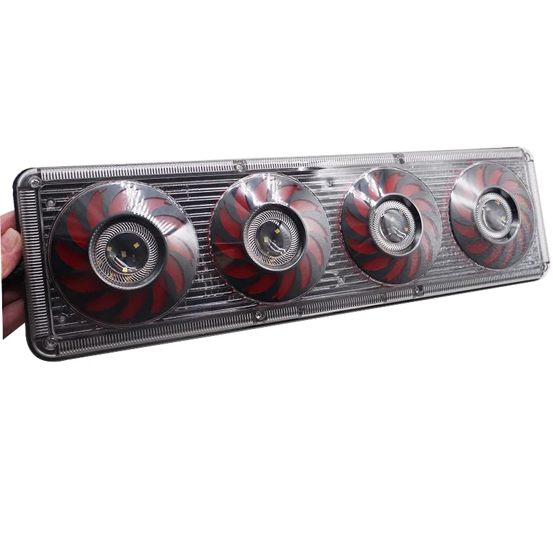 New 46cm Dynamic LED Truck Rear Tail Light Flowing High Brightness Brake Running Light lorry stop brake Turn Signal Tail Light