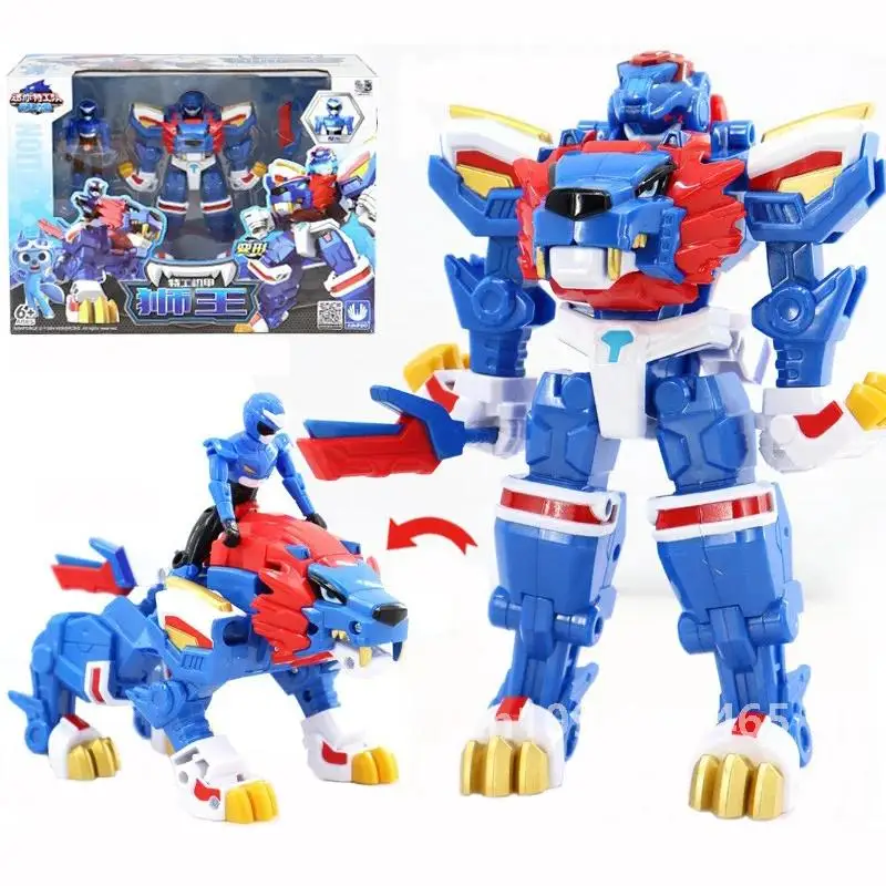 Mini Force Wild Power Transformation Robot Lion/Elephant/Crocodile Toys Action Figures MiniForce X Deformation Dinosaur Toy