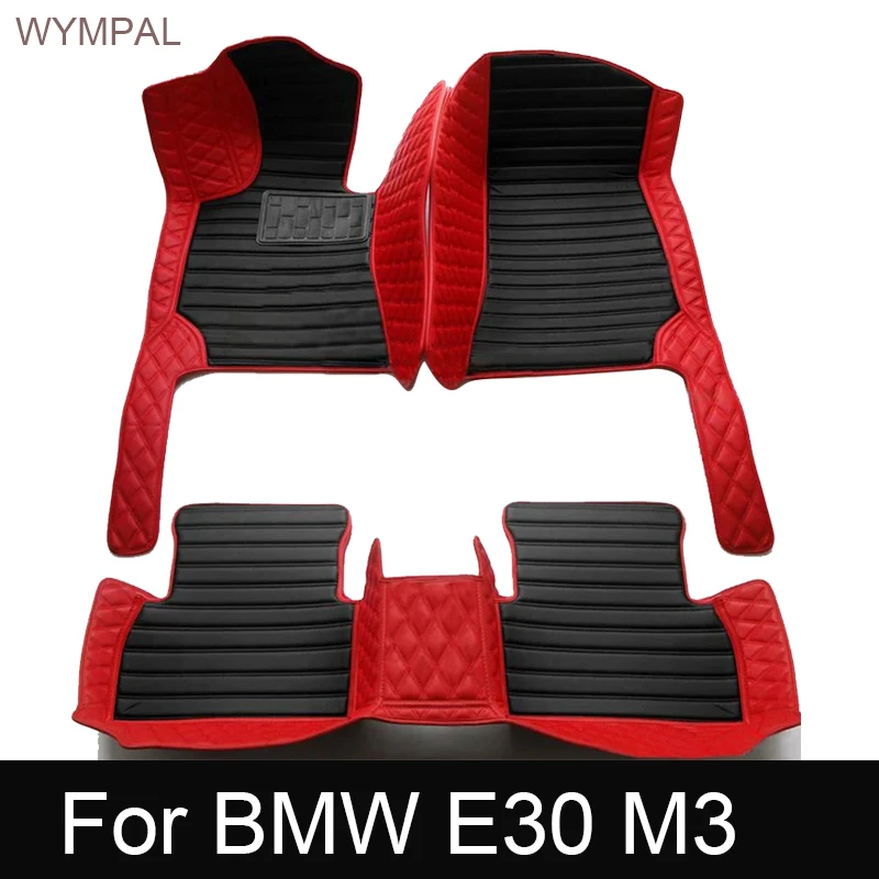 Custom Automotive Car Floor Mats For BMW E30 M3 1986 1987 1988 1989 1990 Auto Luxury Leather Men Women Car Mats Full Coverage