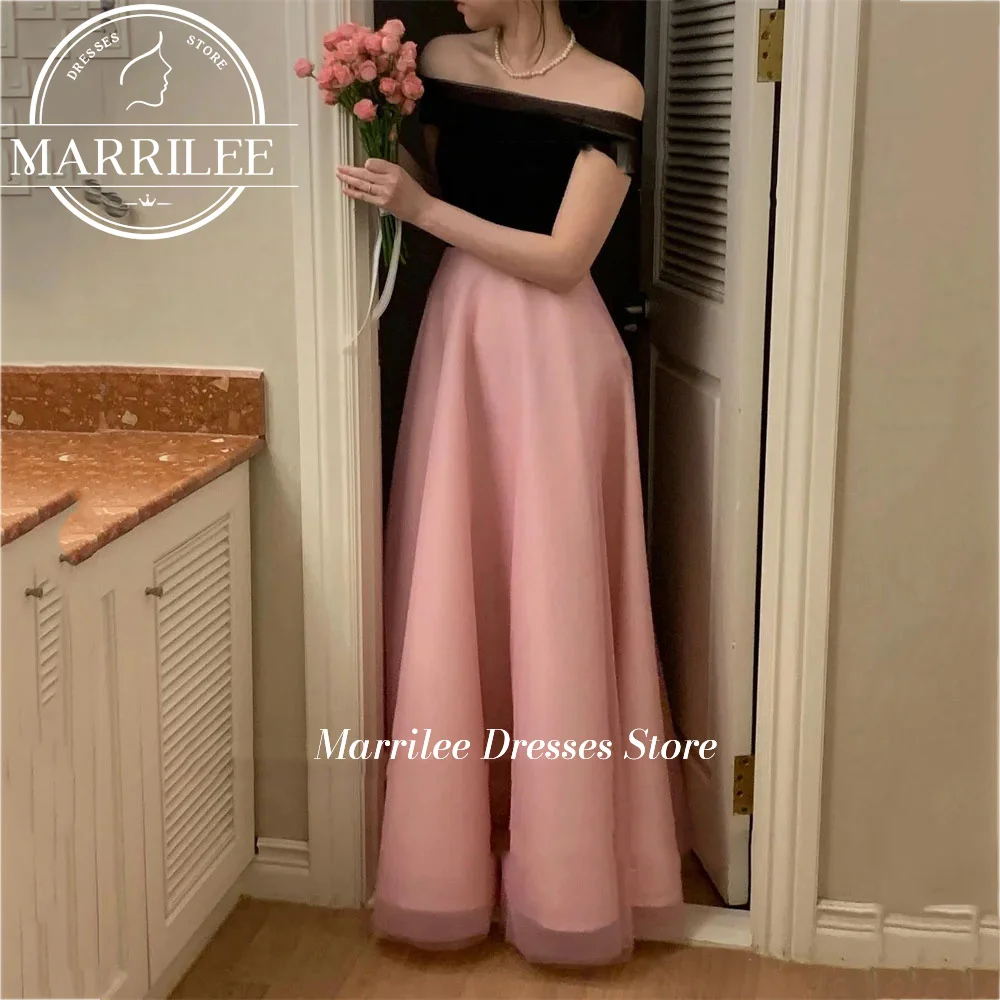 

Marrilee Contrast Color Sleeveless Strapless Long Gown For Women Party Elegant Shoulder Strap Floor-length Dresses Custom 2024