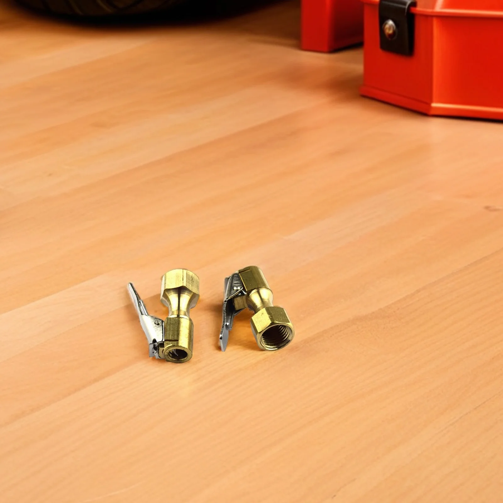 

6pcs Heavy Duty Brass Tire Chuck 1/4" Npt Straight Air Nozzle For Tire Inflator Leakproof Quick