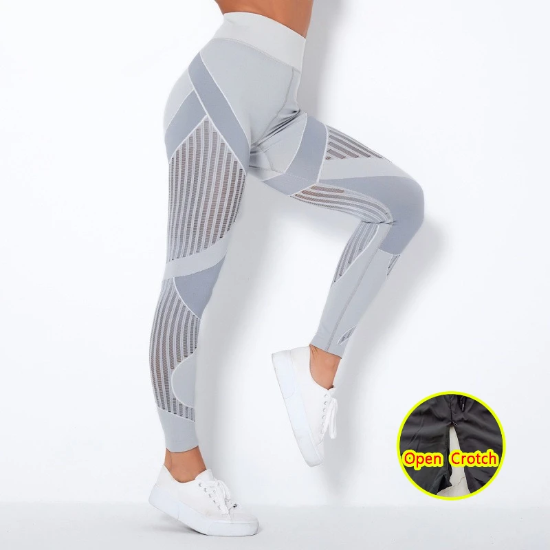 

Женские леггинсы с открытой промежностью для спорта на открытом воздухе, обтягивающие, с эффектом пуш-ап, из эластичного тонкого дышащего материала, со скрытой молнией и вырезами