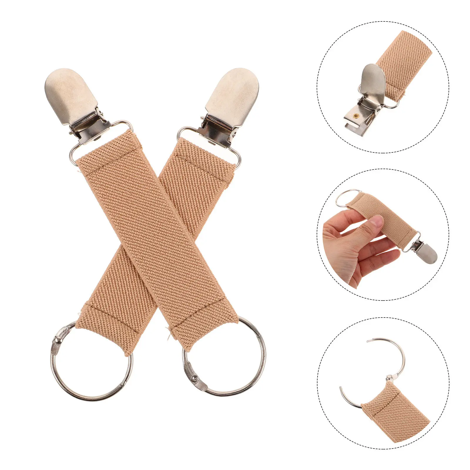 

2Pcs Travel Hat Clip Elastic Adjustable Glove Holder for Luggage Outdoor Activities Secure Cap and Work Gloves Anti-Lost