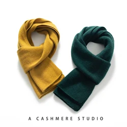 MERRILAMB sciarpe in Cashmere da donna Lady Winter addensare Warmer Soft Ring sciarpa Pashmina sciarpa lunga lavorata a maglia in Cashmere solido femminile