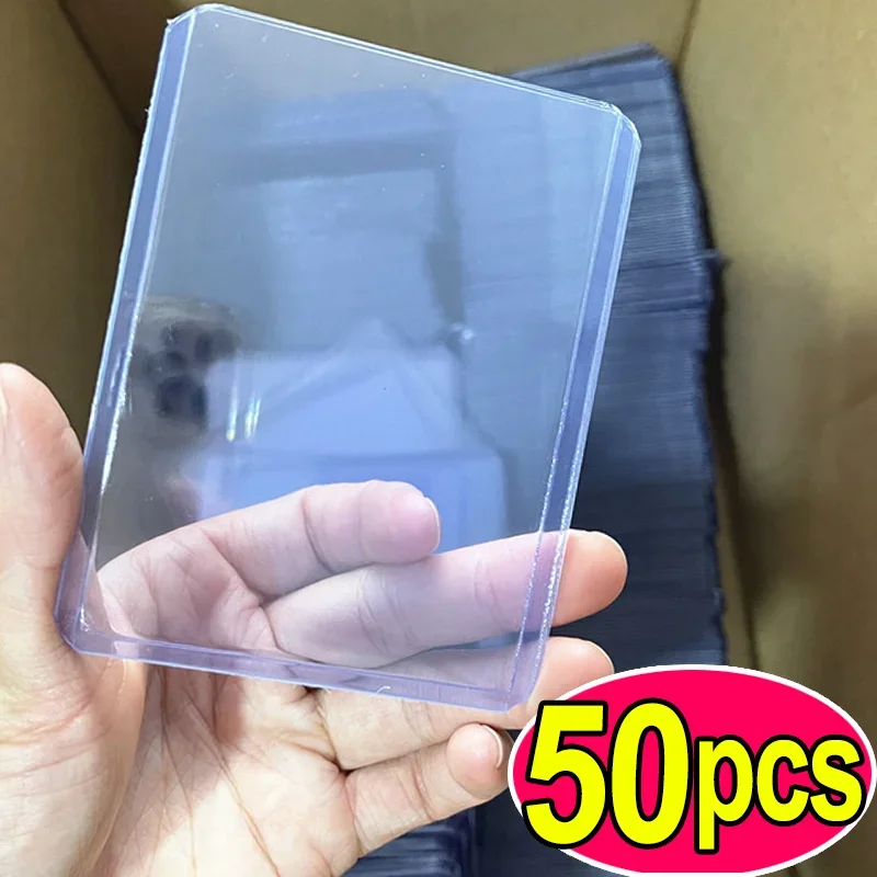 50/30/1Pack 35PT Transparent Card Sleeves TopLoaders PVC Hard Plastic Game Cards Holder Cover for Collectible Trading Cards