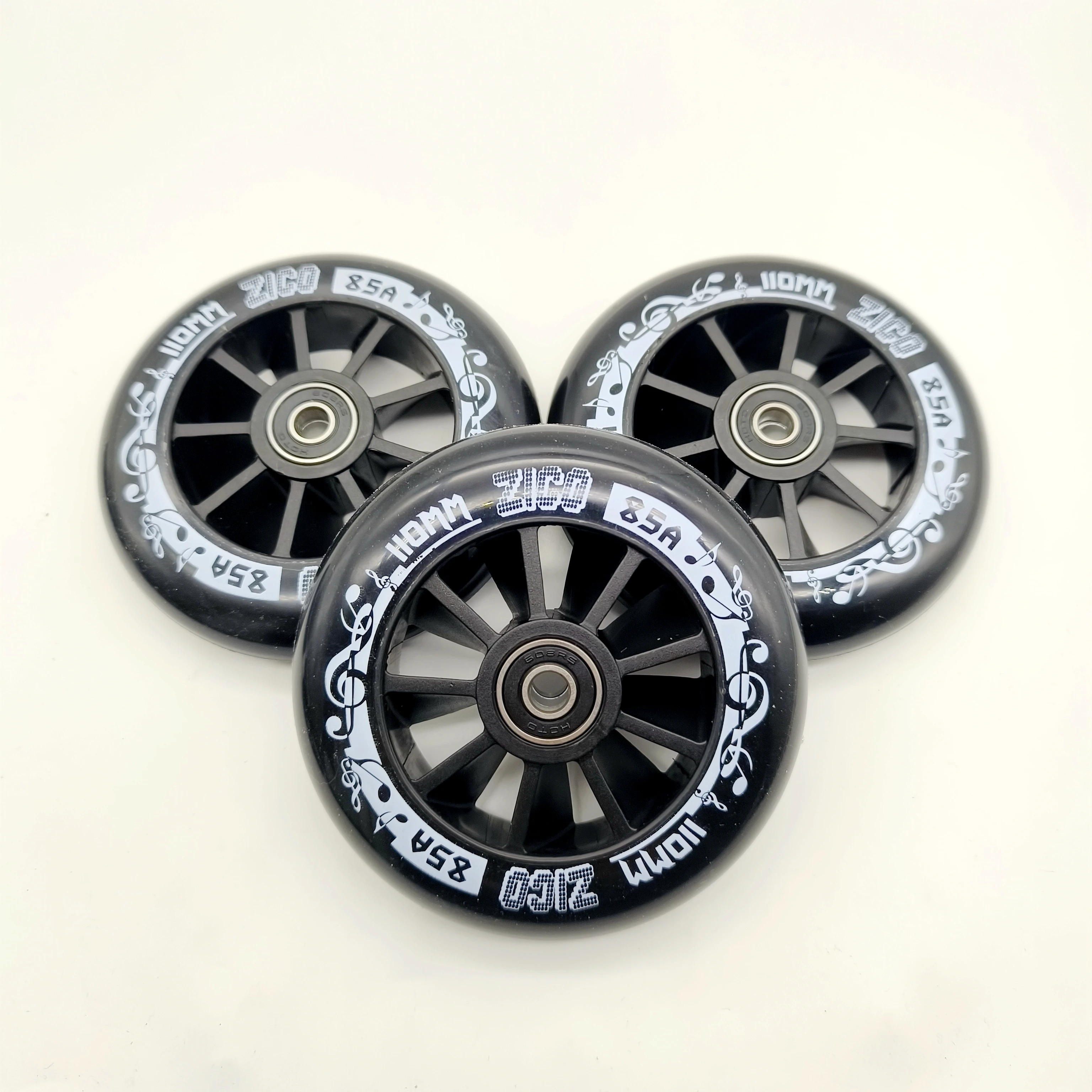 Speed Skate Wheel 90MM 100mm 110mm Thickness 24mm with Bearing 85a 8pcs/lot