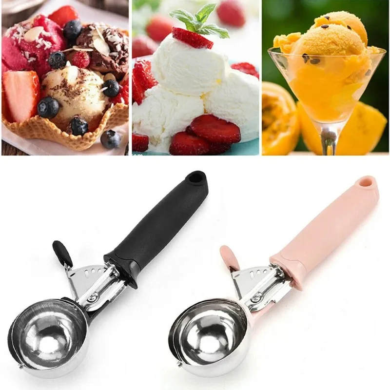 

Stainless Steel Ice Cream Spoon Cookie Scoop Watermelon Fruit Baller Ice Ball Maker Summer Ice Cream Scoops Kitchen 아이스크림