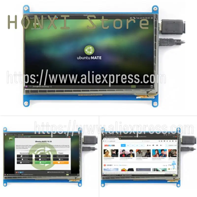 

1PCS 7 inch HDMI LCD display LCD display for three generations Pi super clear IPS screen