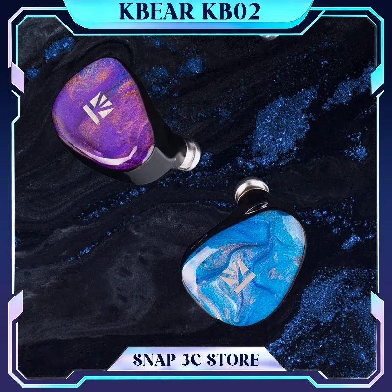 

Наушники KBEAR KB02 с гибридной бериллиевой диафрагмой и костной проводимостью, проводные Hi-Fi наушники для прослушивания музыки, игр и спорта