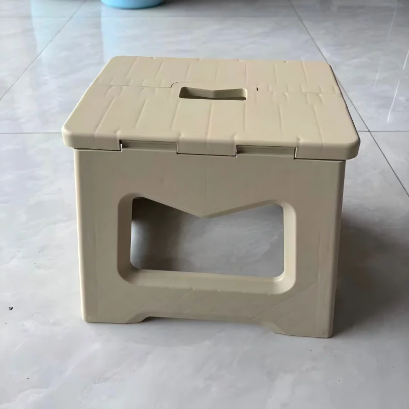 Lightweight Thickened Folding Stool for Outdoor Camping Fishing - Portable Integrated Design Home Travel Garden Magza Stool