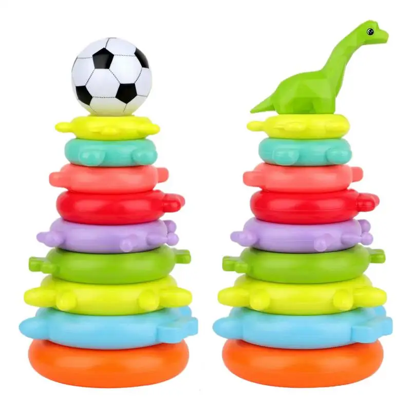 قوس قزح التوازن التراص الدائري لعبة مرحلة ما قبل المدرسة تعلم مكدس لعبة مونتيسوري للسفر المدارس مراكز الرعاية النهارية رياض الأطفال #1