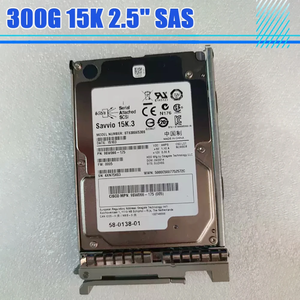 300G 15K 2.5'' SAS 58-0138-01 MK3001GRB UCS-HDD300GI2F105 Server Hard Disk For Cisco