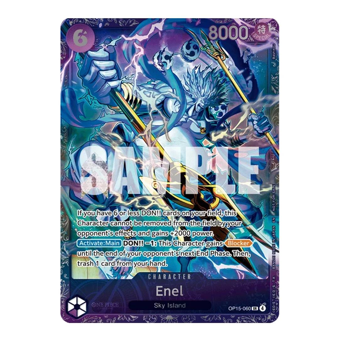 

Коллекционная карта English Proxy 2026 Treasure Cup Enel для игры One Piece Card Game OPCG Championships Promo