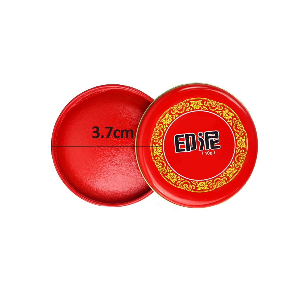 Red Ink Paste Stamp Pad 10g Inkpad Calligraphy Name Stamping Pad Wood Stone Metal Stamps Compatible
