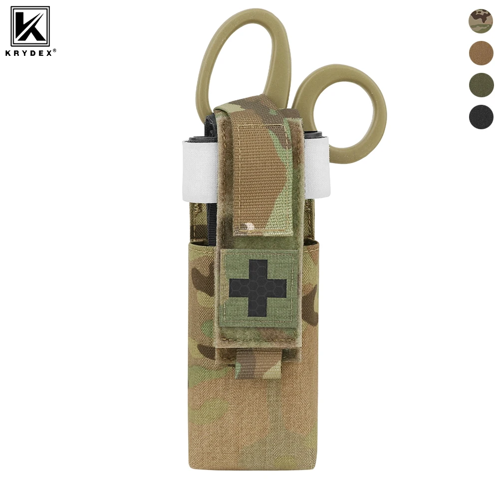 KRYDEX Tactical MOLLE Tourniquet & Shears Pouch Set IFAK First Aid Kit Trauma Medic Pouch Duty Belt Outdoor Hunting Accessories