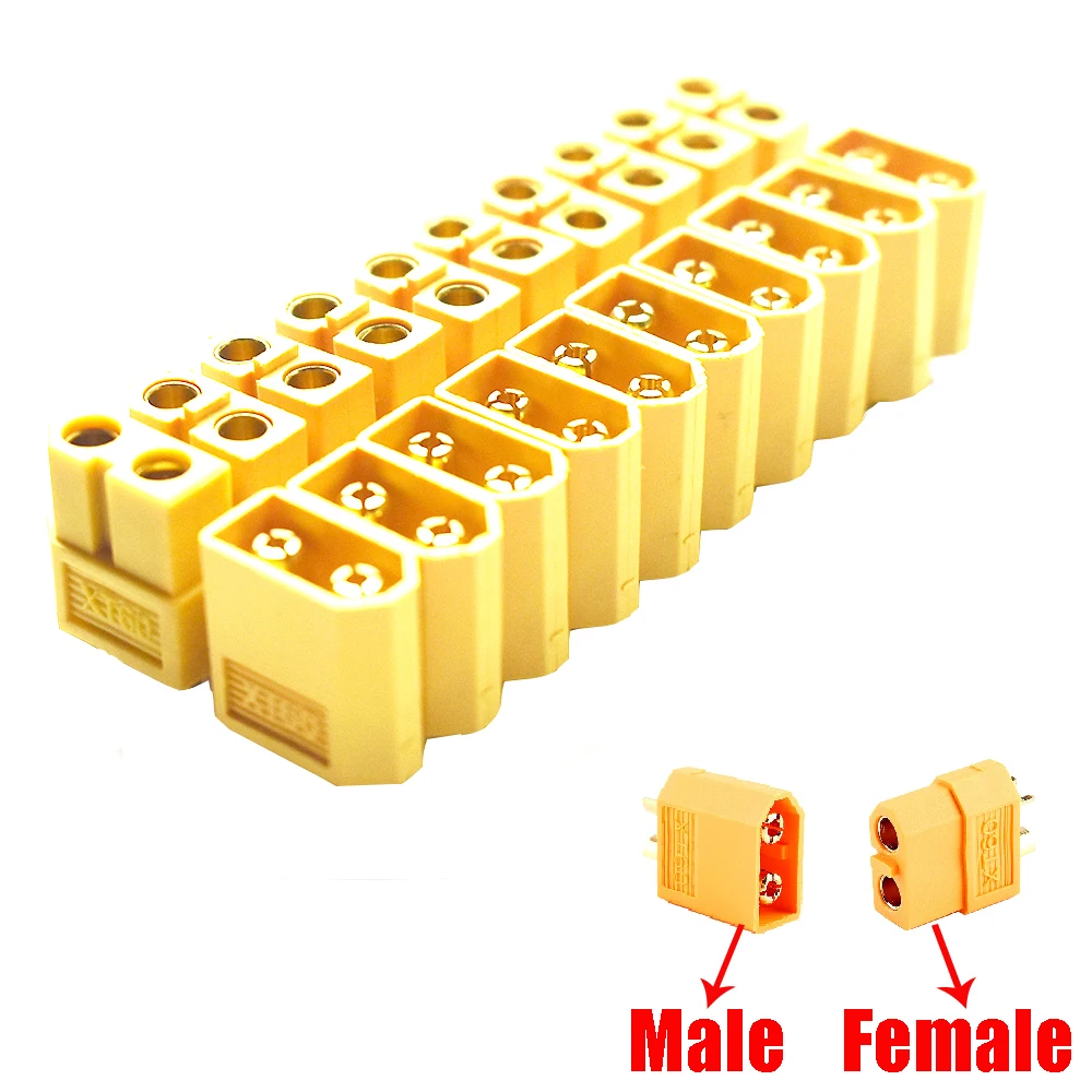 Wholesale 2/5/10PCS  XT90 XT60 XT-60 XT30  T Plug Male Female Bullet Connectors Plugs For RC Lipo Battery Quadcopter