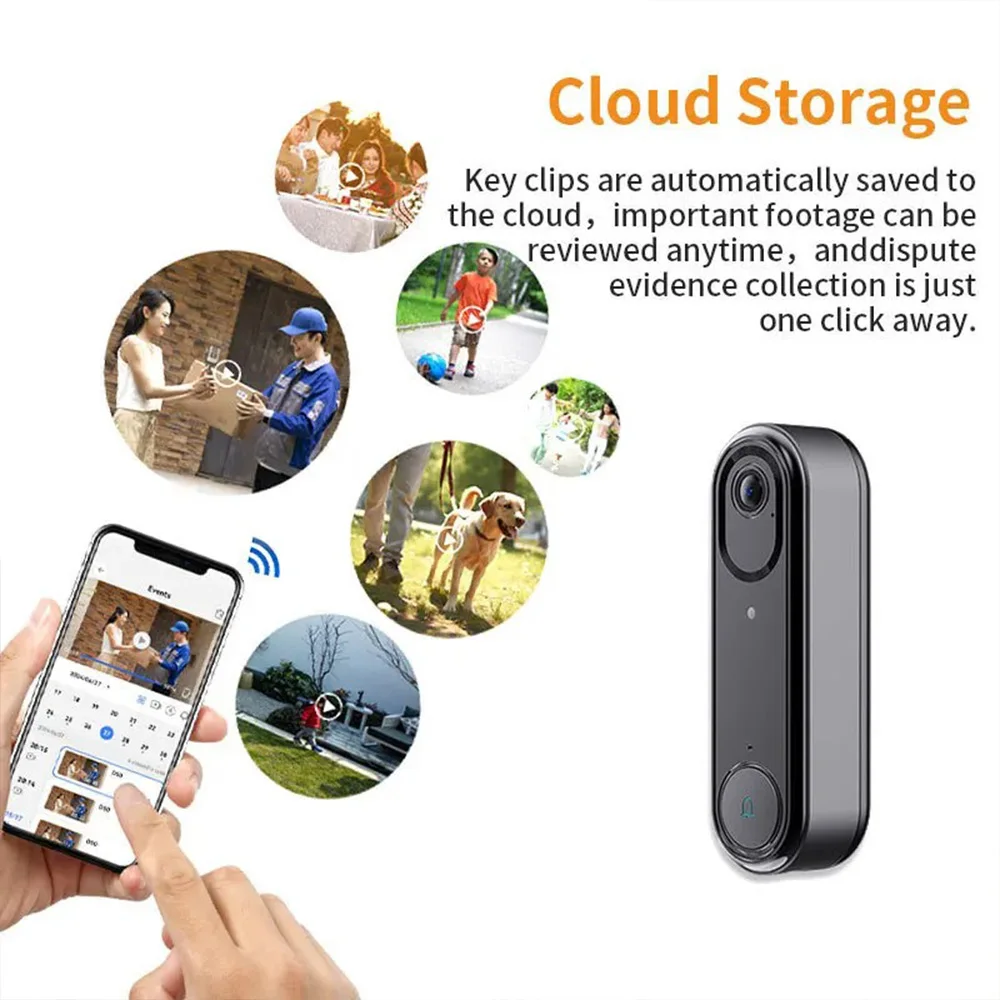 MRSVI M6 Wireless Doorbell Camera Wifi 2.4G 1080P Intercom Video Night Vision 2-way Audio Door Bell Smart Home Monitoring