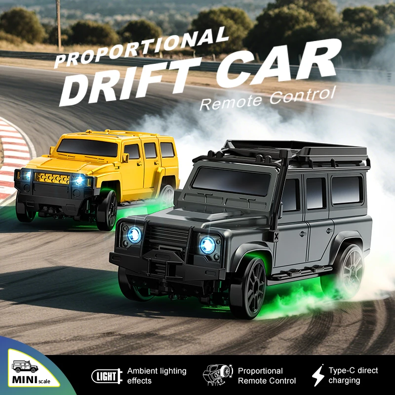 

1:64 Desktop Drift Car RC Drive Drift Racing SUV Hummer Model USB Charging Remote Control Car Children Toy Kids Birthday Gift