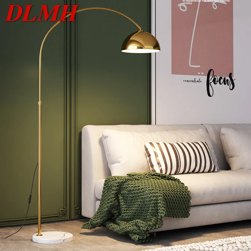 DLMH Nordic Fishing Floor Lamp ModernFamily Living Room Bedroom Creative LED Decorative Standing Light