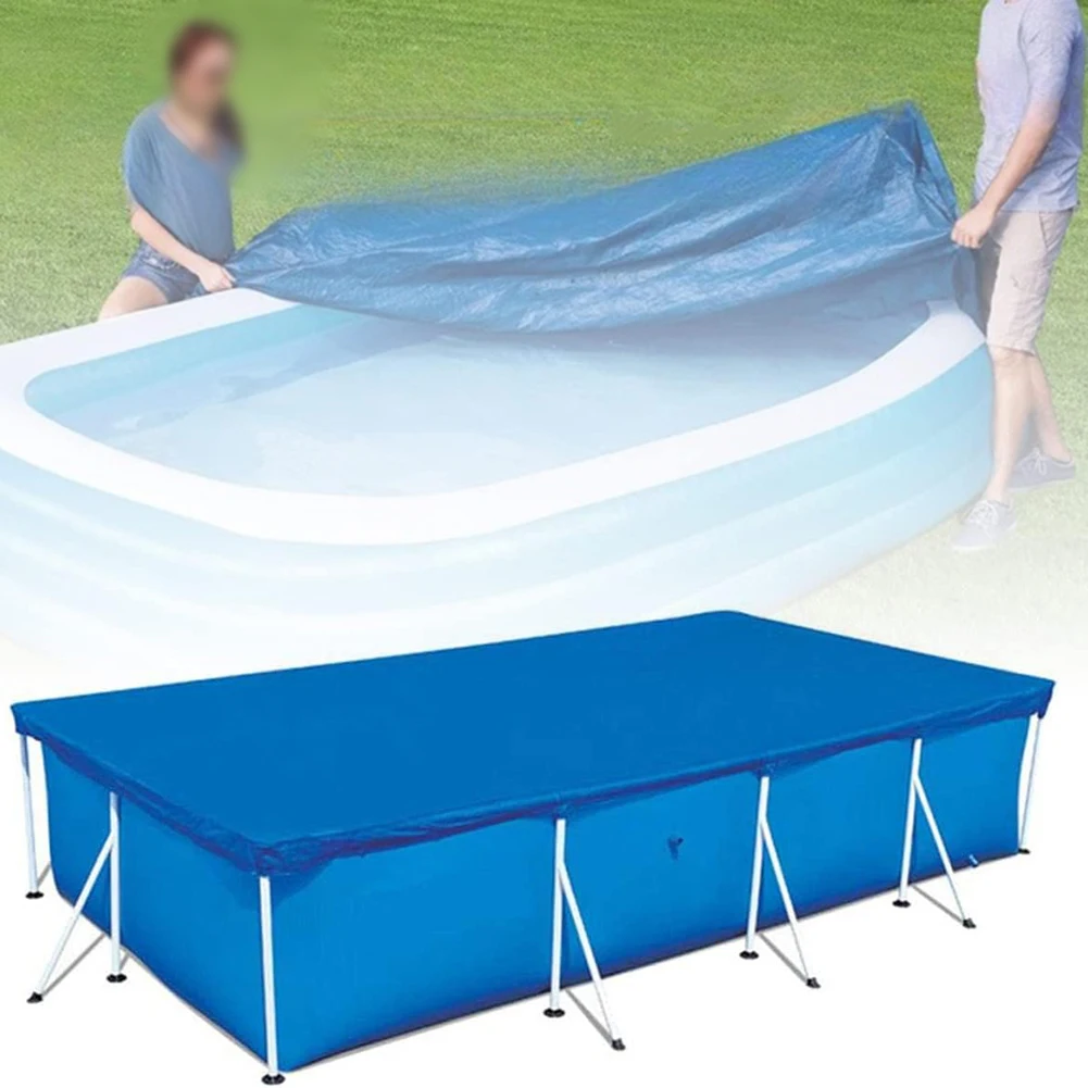 

Drawstring Design Fitment Installation Reusable Waterproof Convenient Drawstring Design Rectangular Pool Cover