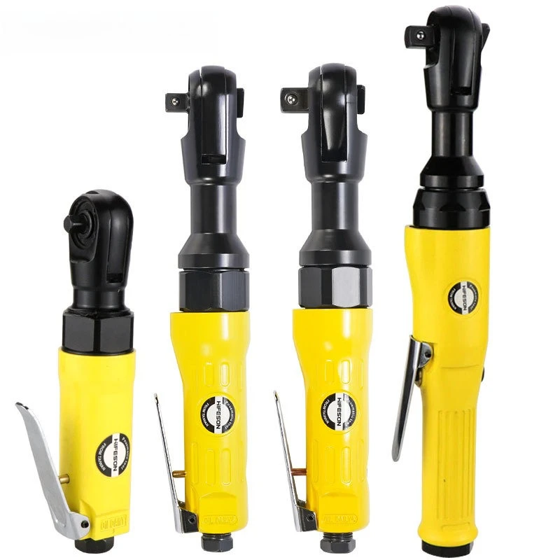 2060A Industrial Grade Extended Right Angle Pneumatic Ratchet Wrench 1/2 Powerful Torque 3/8 Air Cannon 1/4