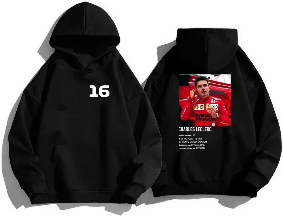 Men's Hoodie  Race Quick Dry Hoodie Max Verstappens Oscar Piastri Racing Charles Leclerc Harajuku Women's Polyester HoodieNO.1