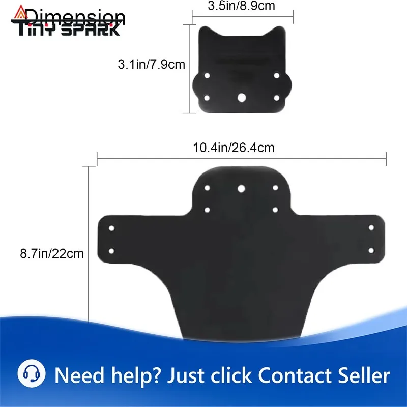 2 Pcs Adjustable Front and Rear Bike Fenders Compatible Mountain Bike Fat Bike Wheel Size Fenders - view 3