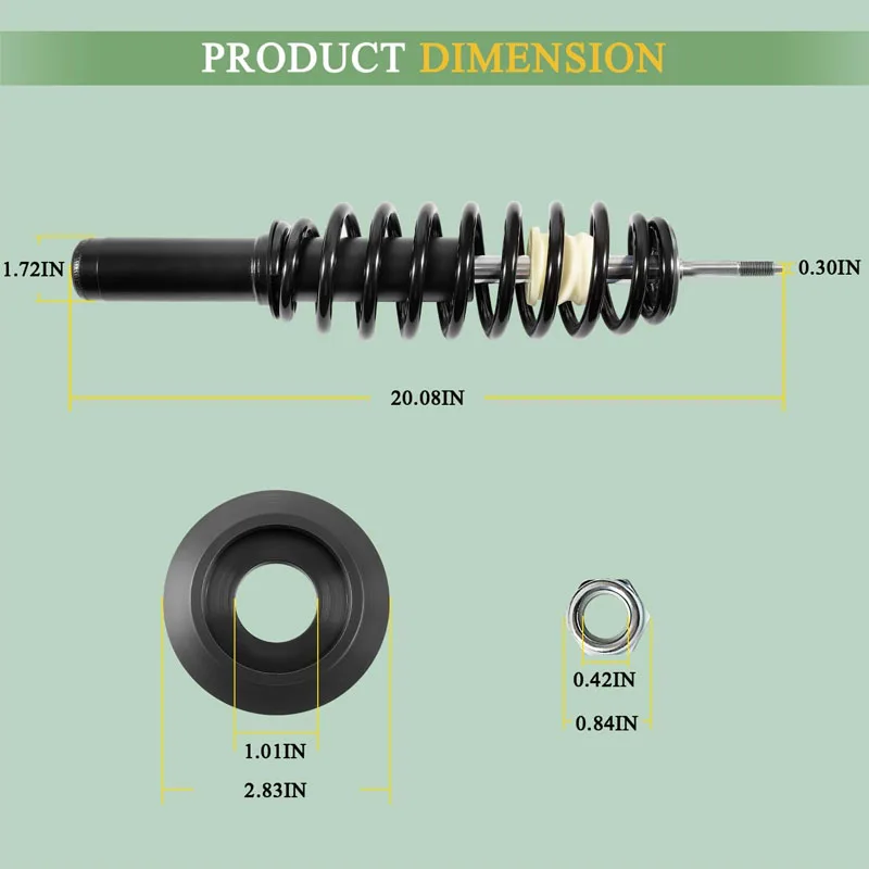 Shock Absorber Front Suspension Kit Fit for John Deere Gator HPX and XUV620i XUV850D - VGB10544 Heavy Duty Front Strut Kit