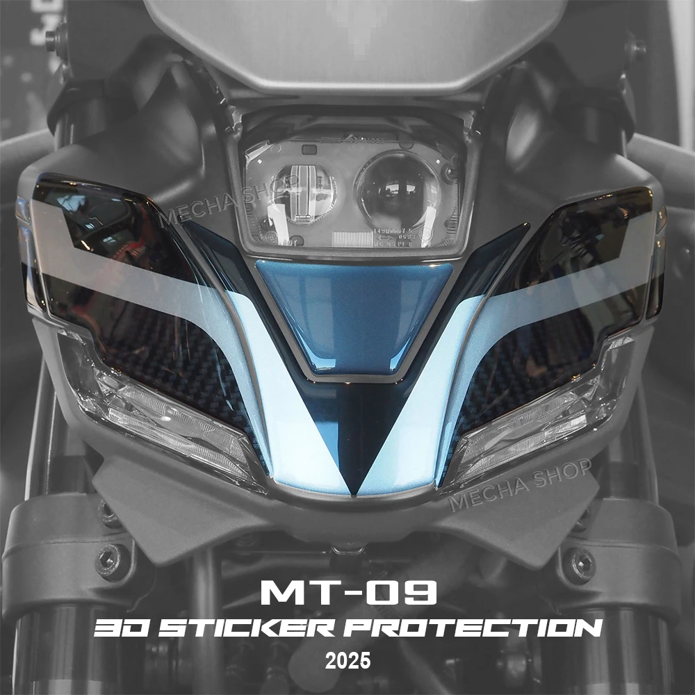 

For MT-09 MT 09 SP 2024 2025 Motorcycle Front Headlight Side 3D Epoxy Resin Sticker Protection Kit