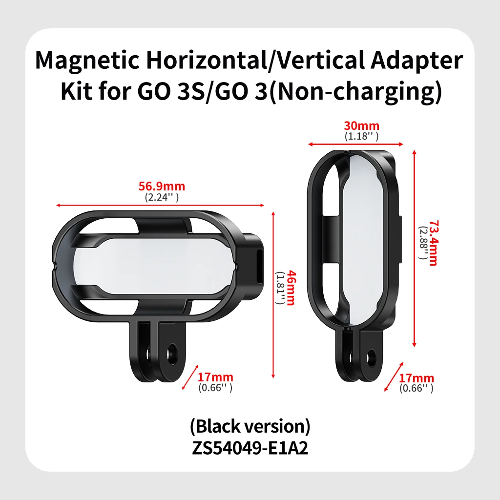 Go 3S magnetische Adapterhalterung für Insta360 GO 3 Daumenkamera, Schnellverschluss, 2-Backen-Stativhalterung, USB-C-Aufladung, freihändiger Rahmen – Detail 24