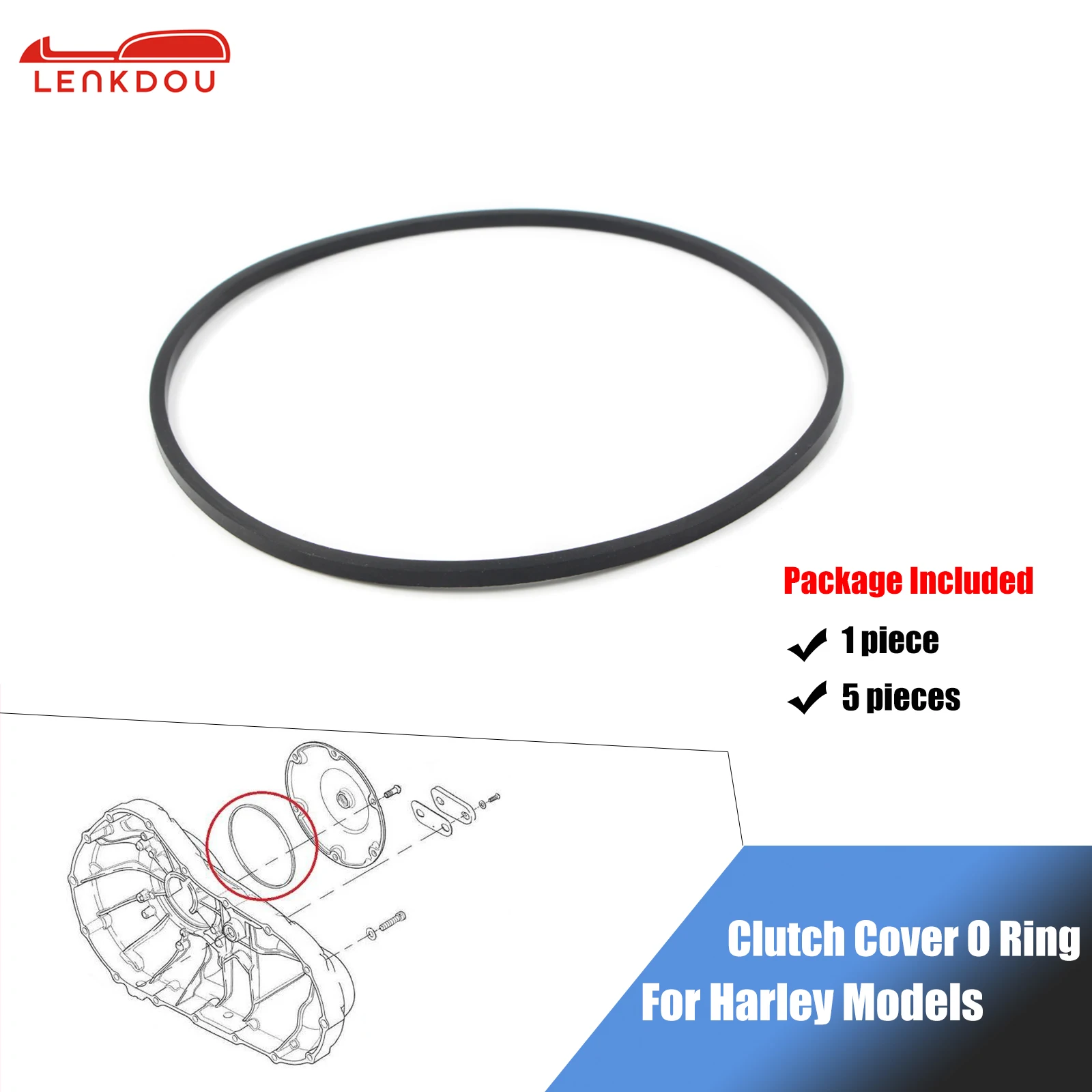 

Black Clutch Cover O Ring Seal Derby Gasket For Harley Sportster XL 883 1200 Forty-Eight 1994-2017 Motorcycle Accessories Rubber