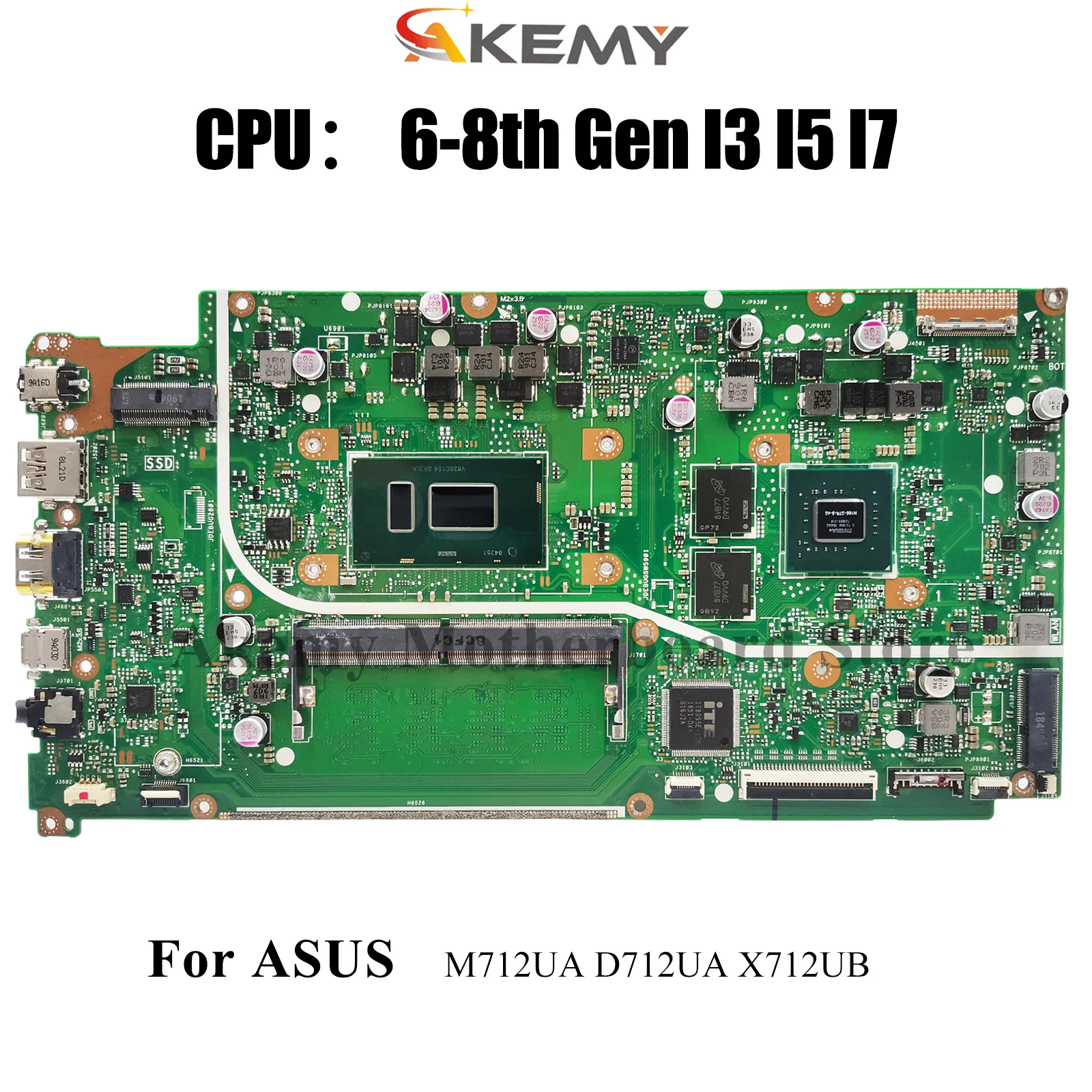 

X712UB Материнская плата для ноутбука ASUS VivoBook X712UA X712U D712UA M712UA Материнская плата для ноутбука с процессором I3 I5 I7 100% tests OK stk