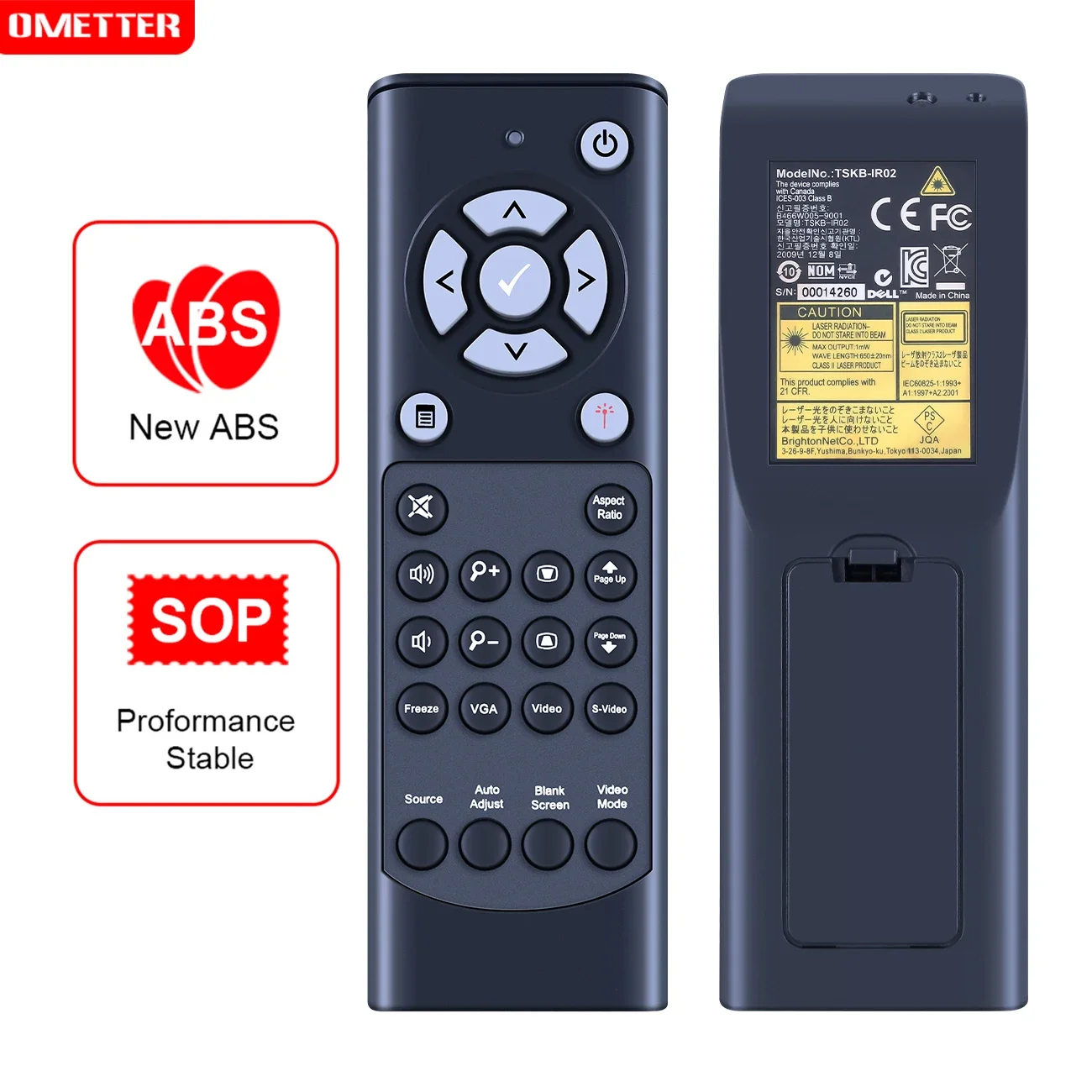 ACCOONA New Remote Control For Dell RMT-4350 4220/4320 4210X 4210 5100MP 4610X 4310WX 1610HD DLP Projectors