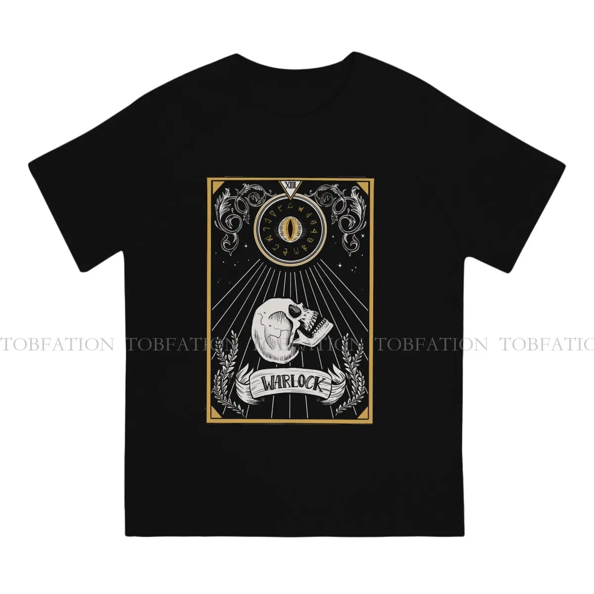 DND Warlock Tarot Tshirt Homme Men Tees 4XL 5XL 6XL 100% Cotton T Shirt