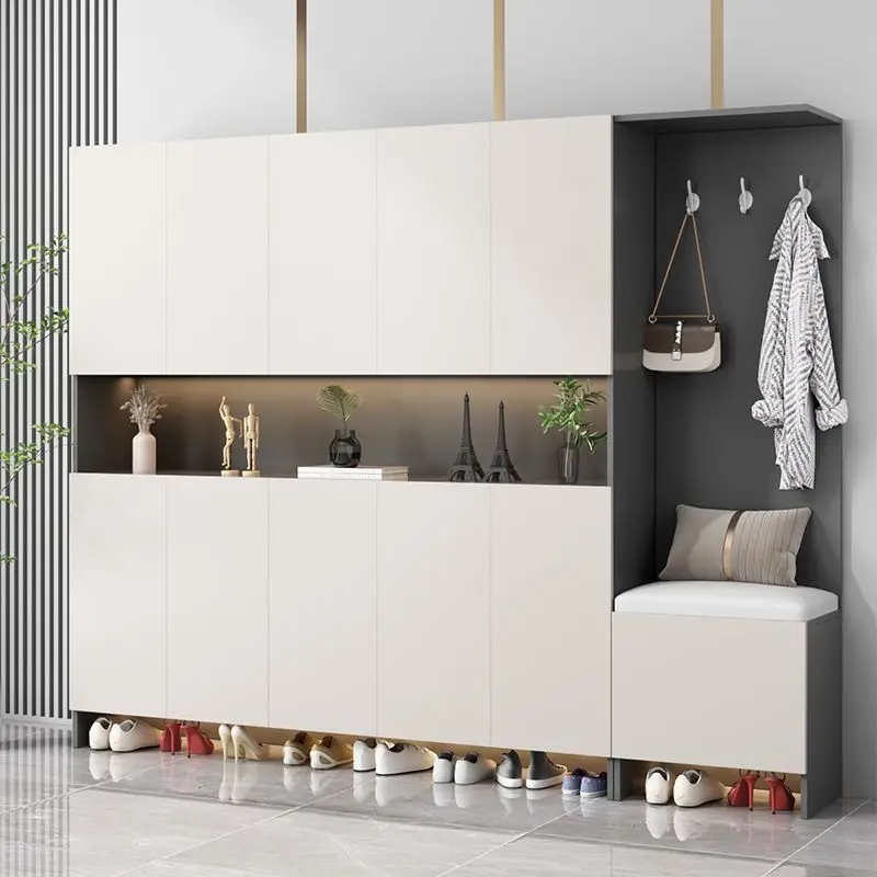 

Large-capacity solid wood storage cabinet, home shoe cabinet, porch cabinet, home door locker, corridor corridor
