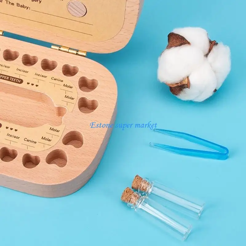 090B Infants Baby Teeth Storage Box Retro Radio Container Case for Child