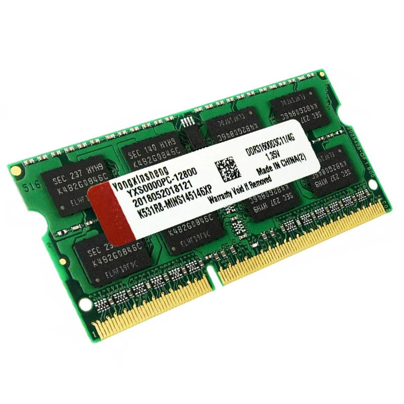 Universal DDR3 DDR3L 4GB 8GB 1600MHz Laptop Memory PC3L-12800 Non-ECC 1.35V 204Pin SODIMM RAM for LAPTOP NOTBOOK CL11 Unbuffered